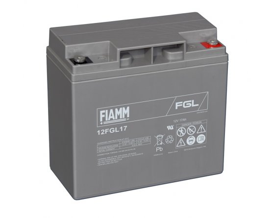 12V/17Ah FIAMM 10 års Blybatteri 12FGL17