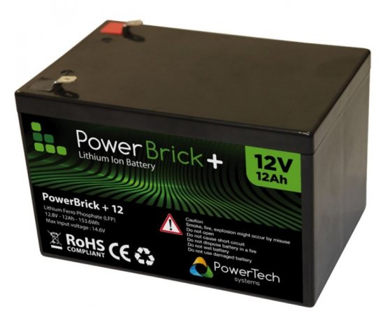 PowerBrick LiFePO4 batteri 12V/12Ah