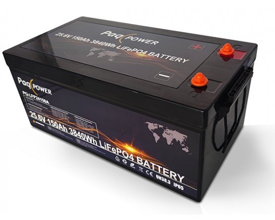 24V (25,6V) 150Ah 3840Wh LiFePO4 PaqPOWER batteri