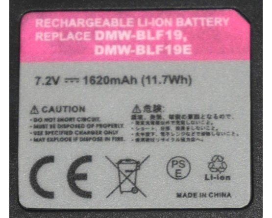 Panasonic Lumix DMC-GH3 batteri DMW-BLF19