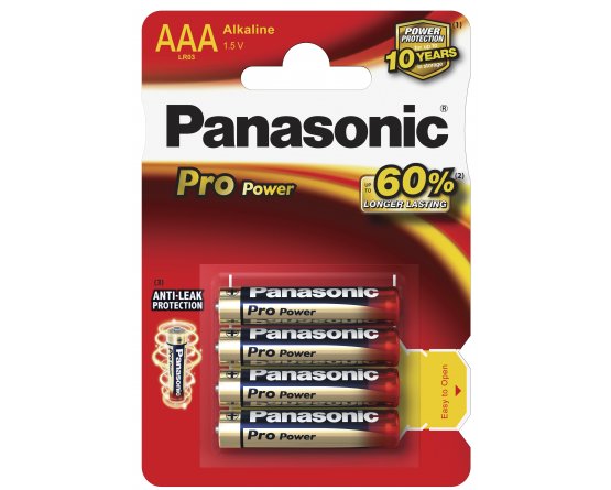 AAA/LR03 Pro Power Panasonic Alkaline 4-blisterpak