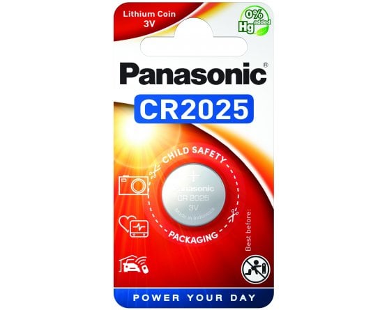 CR2025 Lithium Knapcelle batteri Panasonic