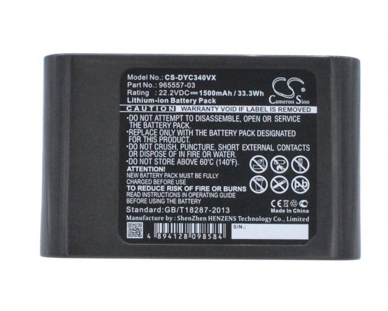 Dyson støvsuger batteri erstatter 965557-03/Type-B