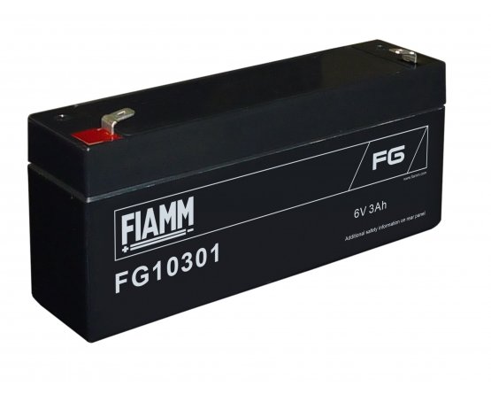 6V/3Ah FIAMM 5 års Blybatteri FG10301