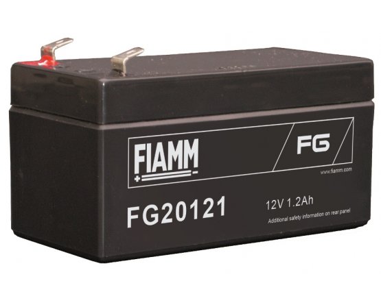 12V/1.2Ah FIAMM 5 års Blybatteri FG20121