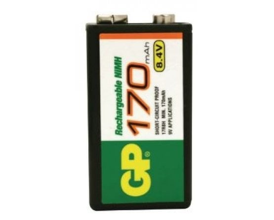 GP 9V batteri Ni-MH 170mAh 6F22