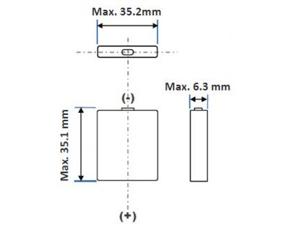 Lithium Ion batteri Panasonic NCA-623535