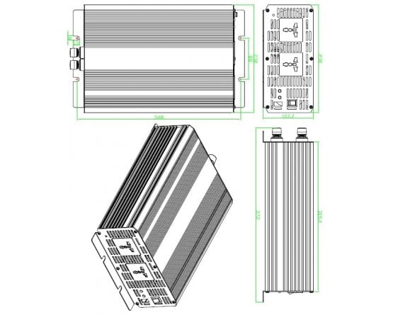 Inverter Ren Sinus 12VDC/230VAC 1500W