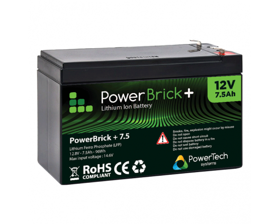 PowerBrick LiFePO4 batteri 12V/7,5Ah