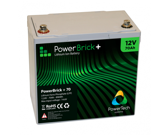PowerBrick LiFePO4 batteri 12V/70Ah