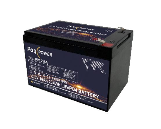 12V (12,8V) 16Ah 204Wh LiFePO4 PaqPOWER batteri