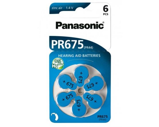 PR675HEP Panasonic knapcelle batteri 6 stk.