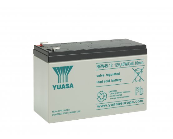 12V/8Ah Yuasa 6-9års Blybatteri REW45-12