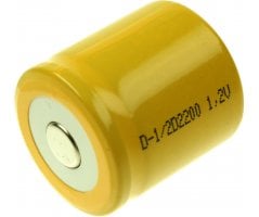 D-1/2D2200 1,2V Ni-Cd batteri flad top