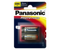 2CR5 Lithium 6V foto batteri Panasonic