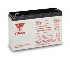 6V/12Ah Yuasa 3-5års Blybatteri NP12-6