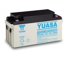 12V/65Ah Yuasa Blybatteri op til 600 opladninger