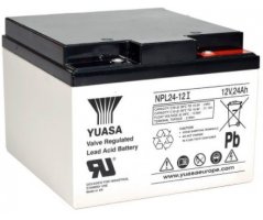 12V/24Ah Yuasa 10-12års Blybatteri NPL24-12I
