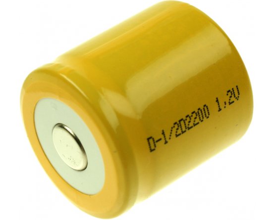 D-1/2D2200 1,2V Ni-Cd batteri flad top