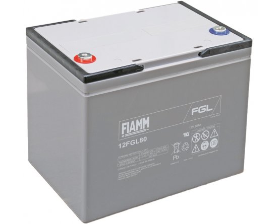 12V/80Ah FIAMM 10 års Blybatteri 12FGL80