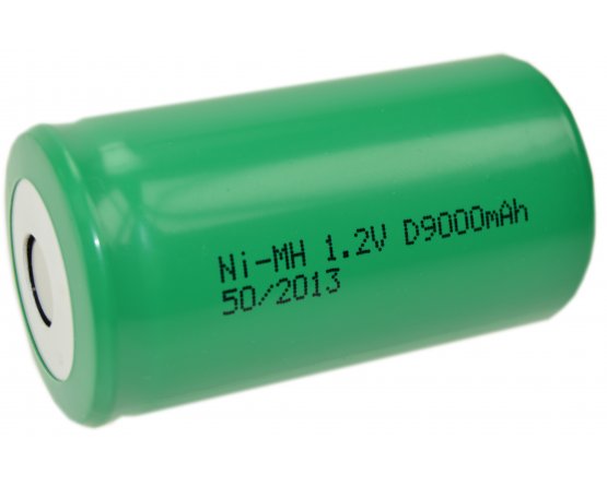 NiMH SIZE-D batteri 1,2V 9000mAh Høj top
