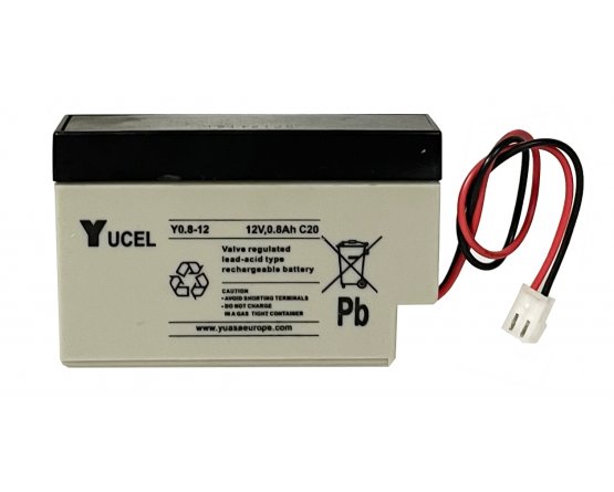 12V/0,8Ah blybatteri Yucel Y0.8-12 JST VHR-2N