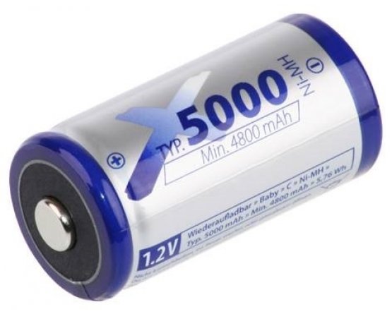 NiMH C-SIZE batteri 1,2V 5000mAh Høj top