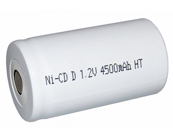 NiCd D-SIZE batteri 1,2V 4500mAh flad top