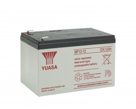 12V/12Ah Yuasa 3-5års Blybatteri NP12-12