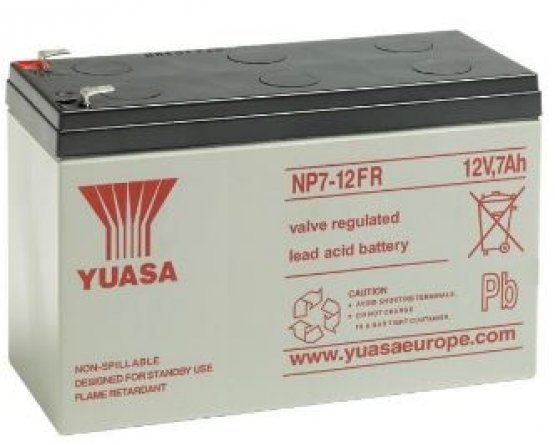 12V/7Ah Yuasa 3-5 års Blybatteri NP7-12FR
