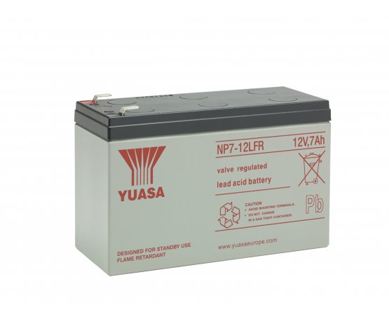 12V/7Ah Yuasa 3-5års Blybatteri NP7-12LFR