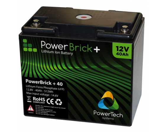 PowerBrick LiFePO4 batteri 12V/40Ah