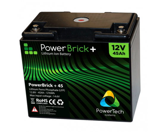 PowerBrick LiFePO4 batteri 12V/45Ah