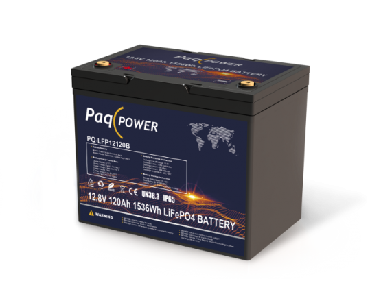 12V (12,8V) 120Ah 1536Wh LiFePO4 PaqPOWER batteri