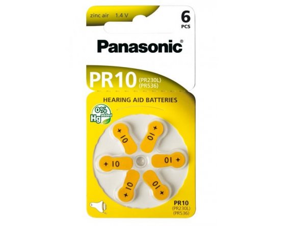 PR10HEP Panasonic batteri høreapparat 6 stk.