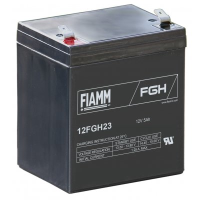 12V/5Ah FIAMM 5 års Højstrøm Blybatteri 12FGH23