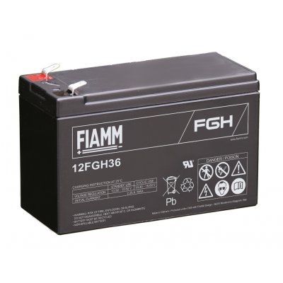 12V/9Ah FIAMM 5 års Højstrøm Blybatteri 12FGH36