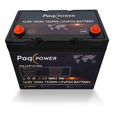 12V (12,8V) 120Ah 1536Wh LiFePO4 PaqPOWER batteri