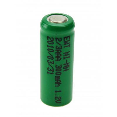 NiMH 2/3AAA batteri 1,2V 300mAh flad top