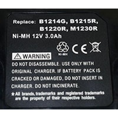 AEG BS 12 G batteri B1214G 12v/3Ah NiMH