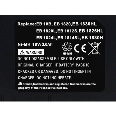Hitachi C 18DL batteri EB 1812S 18v/3Ah NiMH