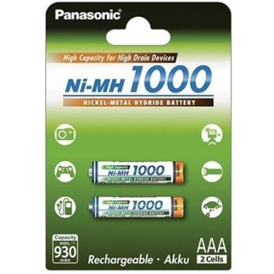 AAA/P03 Panasonic High Capacity 1000mAh