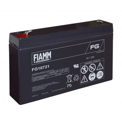6V/7.2Ah FIAMM 5 års Blybatteri FG10721