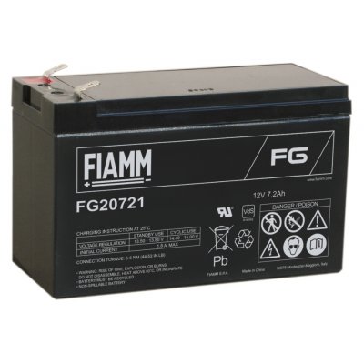 12V/7.2Ah FIAMM 5 års Blybatteri FG20721