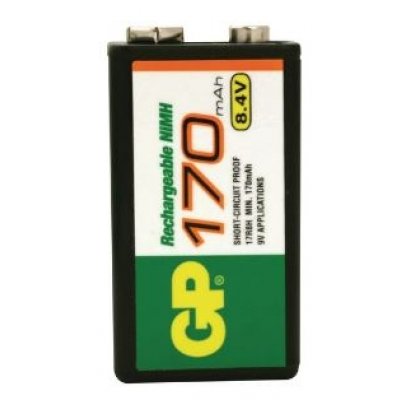 GP 9V batteri Ni-MH 170mAh 6F22