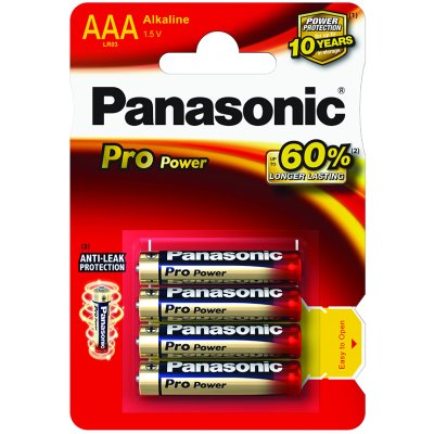 AAA/LR03 Pro Power Panasonic Alkaline 4-foliepak