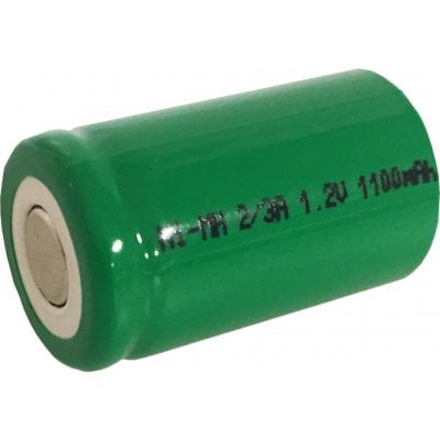 NiMH 2/3AA batteri 1,2V 1100mAh Flad top