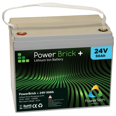 PowerBrick LiFePO4 batteri 24V/50Ah