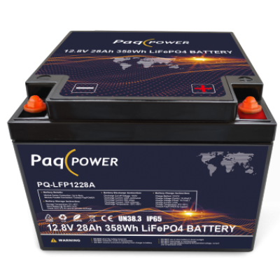 12V (12,8V) 28Ah 358Wh LiFePO4 PaqPOWER batteri