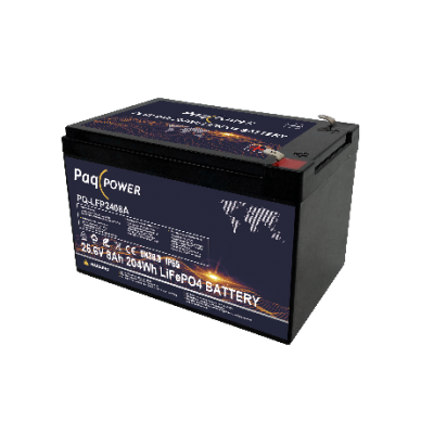 24V (25,6V) 8Ah 204Wh LiFePO4 PaqPOWER batteri